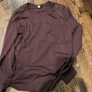 Maroon lululemon size 6 long sleeve